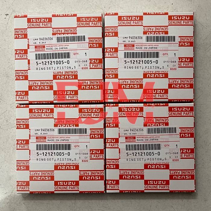 Ring Piston / Ring Seher Isuzu 4Bd1 6Bd1 Asli Genuine 5121210050