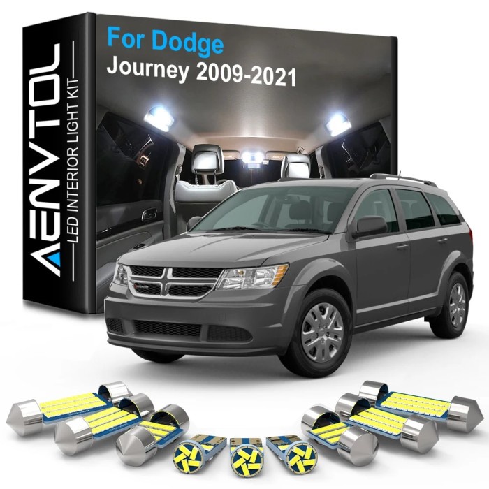 AENVTOL 8pcs Canbus LED Interior Light For Dodge Journey 2009 2010