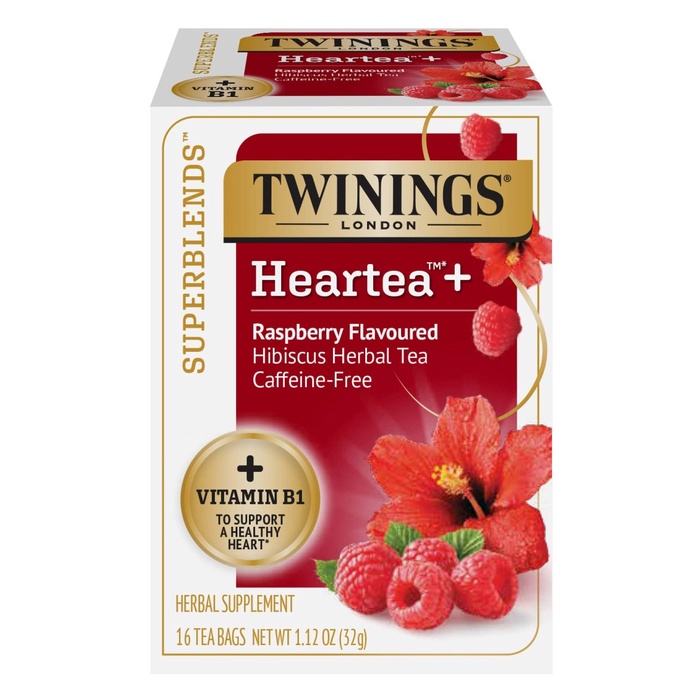 

Twinings Of London Heartea+ Caffeine Free Rapberry Flavor 16 X 2 Gram