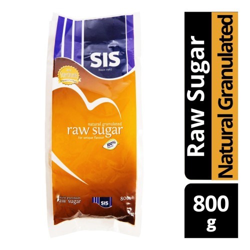 

Sis Raw Sugar Natural Granulated Gula Singapore 800 Gram