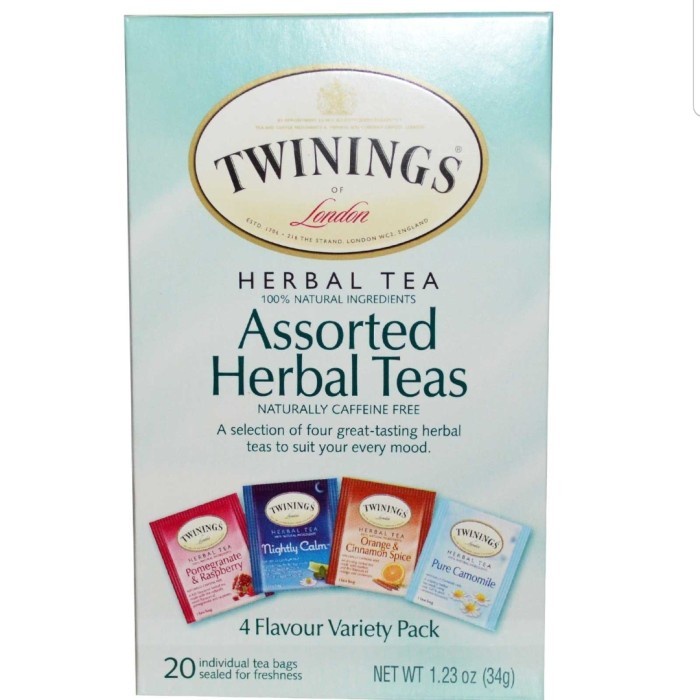 

Twinings Assorted Herbal Teas Variety Pack Caffeine Free 20 X 1,7 Gram