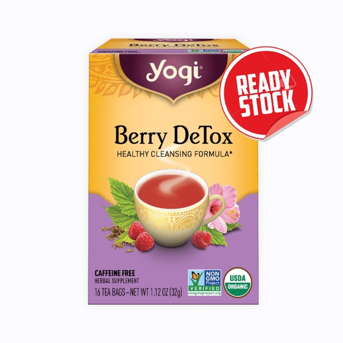 

Yogi Tea Berry Detox Healthy Cleasing Formula 16 X 2 Gram