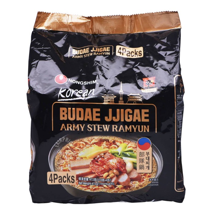 

Nongshim Korean Budae Jjigae Army Stew Ramyun Instant Noodle 4 X 118Gr