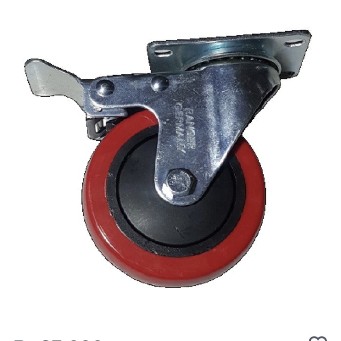 

Roda Troli Troly Trolly Pu Merah 4 Inch Rem Brake Ranger Germany
