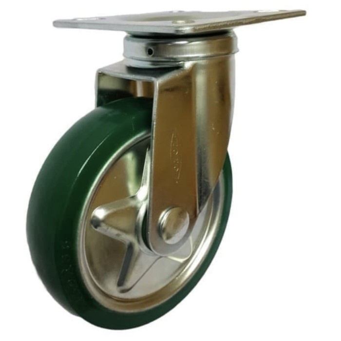

Roda Caster Troli Trolly Pu Hijau 6 Inch Hidup ( Putar ) Toyo