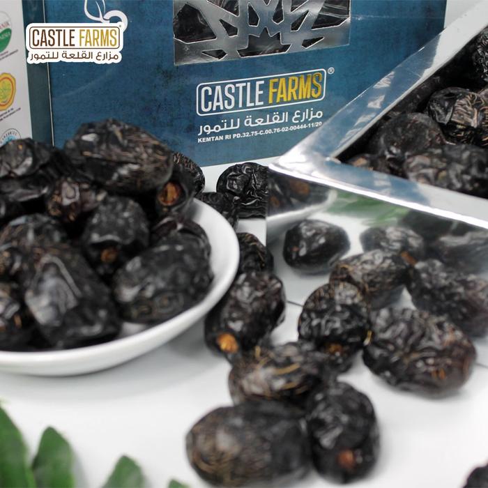 

kurma Ajwa Organic Elshanum Castle Farms 1kg premium Best Quality - Kurma Elshanum Asam Food