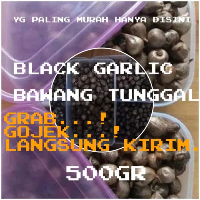 

BAWANG PUTIH HITAM TUNGGAL-BAWANG HITAM LANANG SIUNG-BLACK GARLIC 500G