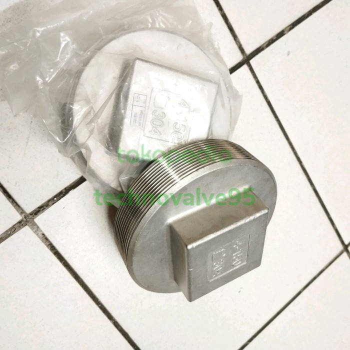 (Best) PLUG / DOP STAINLESS STEEL SS 304 DRAT 4" INCH