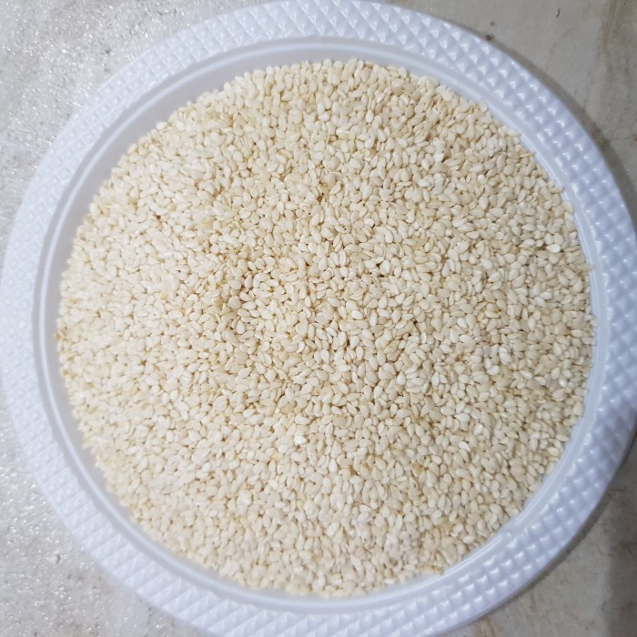 

Biji Wijen Putih / White Sesame Seeds Mentah 1 Kg Repack / Grosir