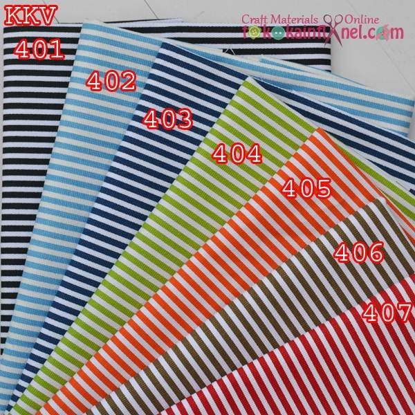 [BestSeller] KKV4 Kain Kanvas Motif Garis Sedang Ukuran 48x145cm