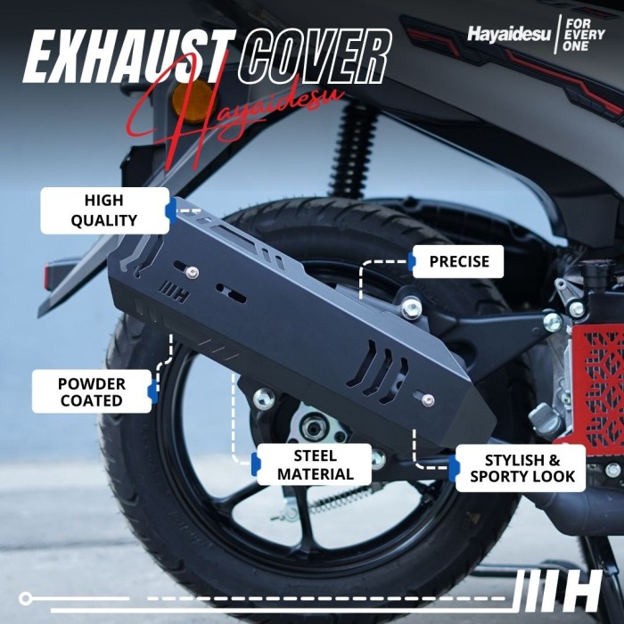 HAYAIDESU EXHAUST COVER LEXI TAMENG PELINDUNG KNALPOT MOTOR LEXI 125 OLD & LEXI 155