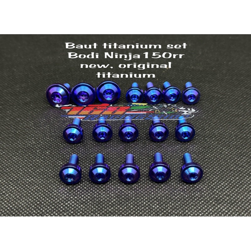 Baut titanium set bodi Ninja150rr new titanium