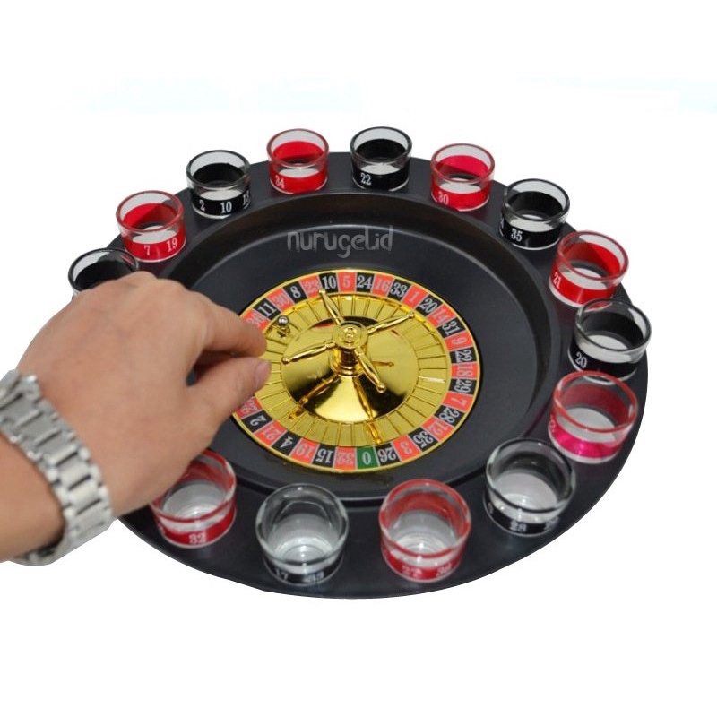 {{ Drinking Roulette Set Party Game Permainan Rolet Pesta Minum Ready }}