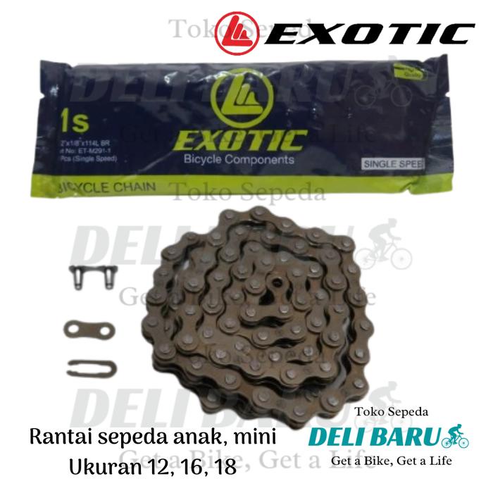Exotic Rantai single speed sepeda anak ukuran 12 16 18 Kode 410