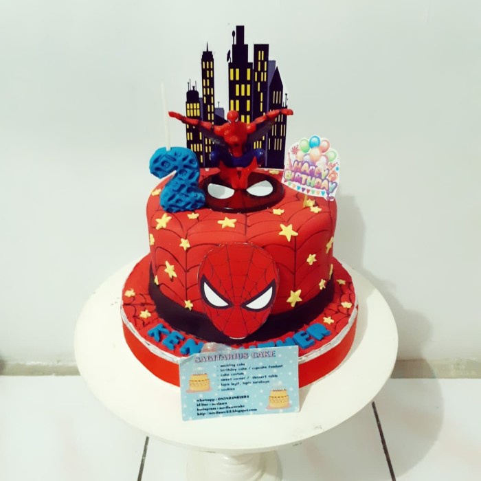 

Kue ulang tahun spiderman fondant cake