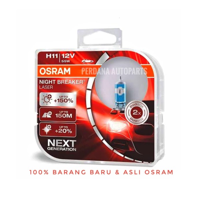 Osram H11 Nightbreaker Laser Asli Osram Isi 2Bohlam