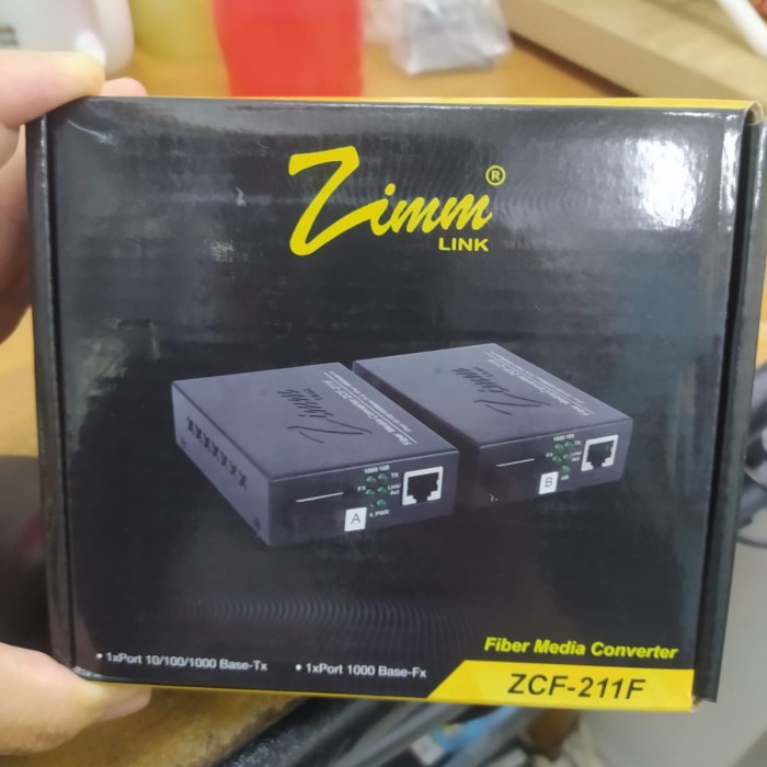 Zimmlink Zcf-211F Ab 10 100 1000 Mbps Gigabit Media Converter