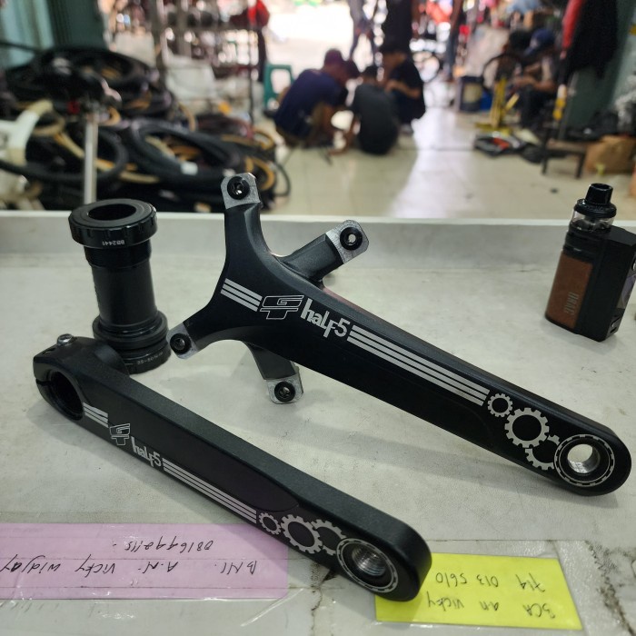 Paling Baik Crank Arm Set Bcd 110/ P 170 Ultegra 105 Tiagra Sora 2 Sp Gt Half 5
