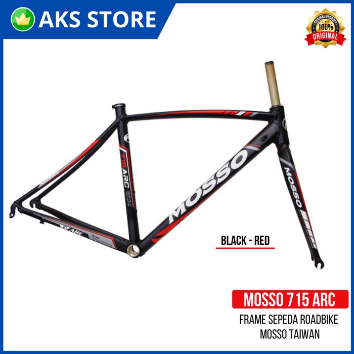 Paling Baik Frame + Fork Carbon Balap Roadbike Mosso 715Arc Alloy 700C