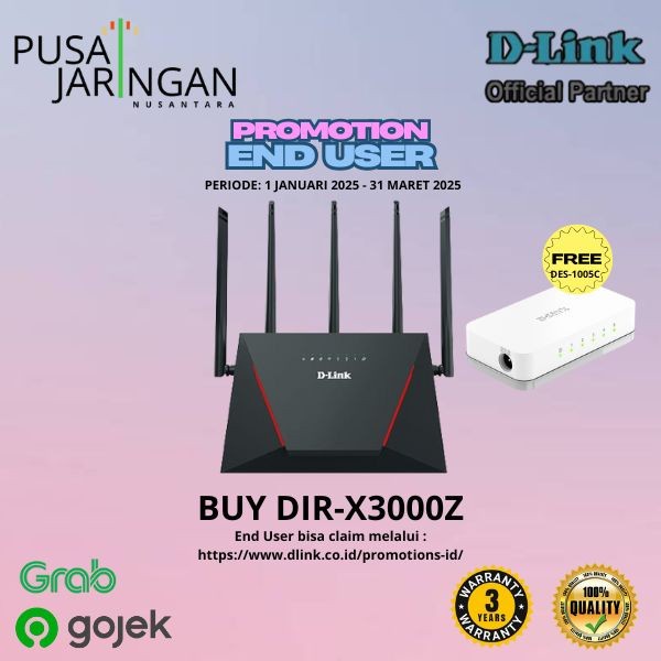 D-Link Dir-X3000Z Ax3000 Mesh Gigabit Wireless Router