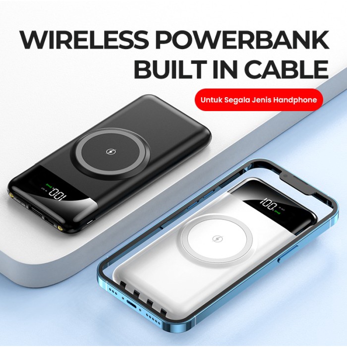Sutu Wireless Powerbank 20000Mah Built In Cable