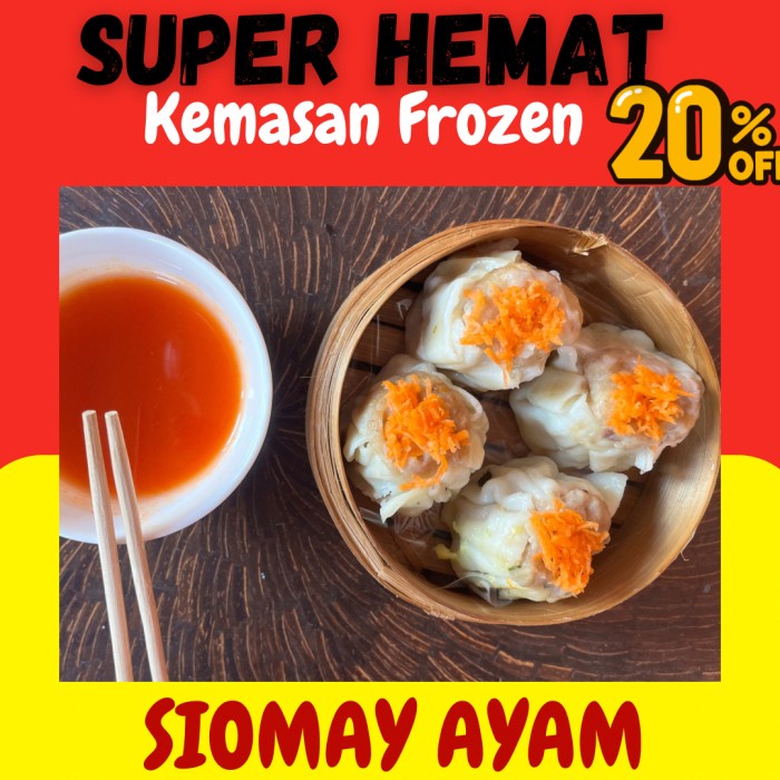 

Sale Terbatas Dimsum Siomay Ayam Frozen 100 Pcs Aman