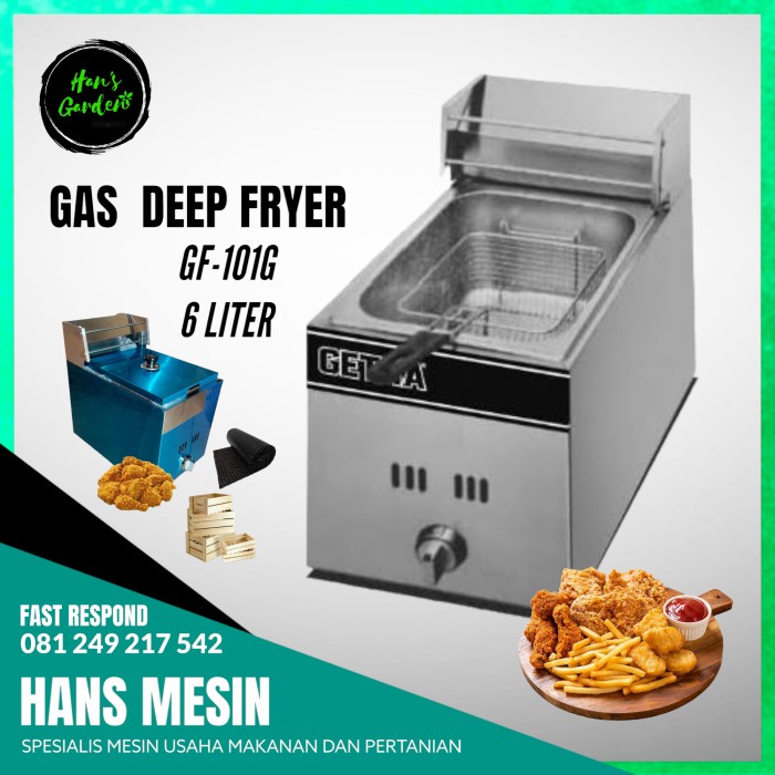 GETRA GF101G gas deep fryer mesin penggoreng gas GETRA GF 101 G