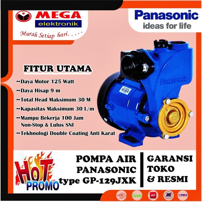 * Pompa Air Panasonic Gp-129Jxk / Gp 129Jxk / Gp129Jxk Murah Bergaransi