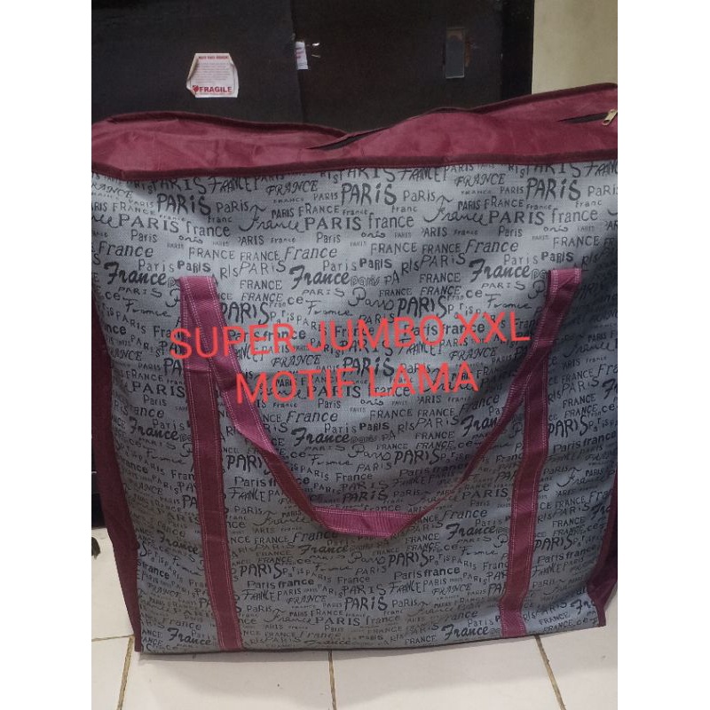 TAS TERPAL TAS LAUNDRY SUPER JUMBO XXL MOTIF DAN POLOS