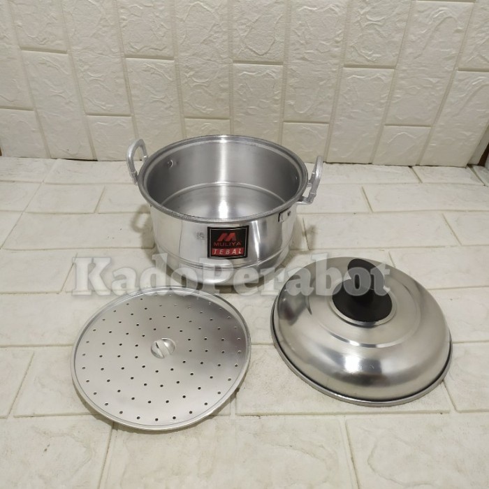 langseng mulya 18 - panci penanak nasi - kukusan mini - kukusan tebal