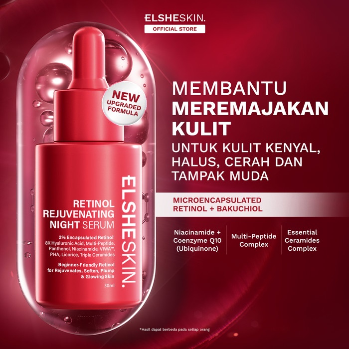 ACBEAUTY- [NEW FORMULA] ElsheSkin Retinol Rejuvenating Night Serum - 15ml/30ml -yuk c.o