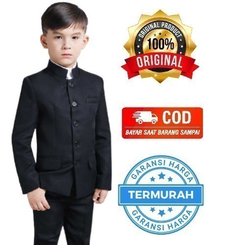 [2-13 tahun] jas koko mandarin anak - jas anak laki laki