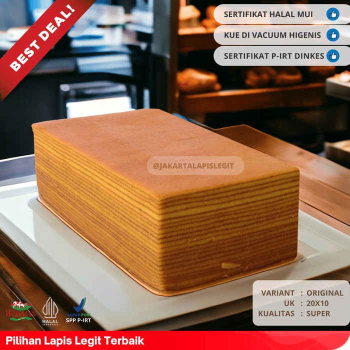 

(KUALITAS SUPER) KUE LAPIS LEGIT 20x10 ORIGINAL WISMAN 100% HALAL