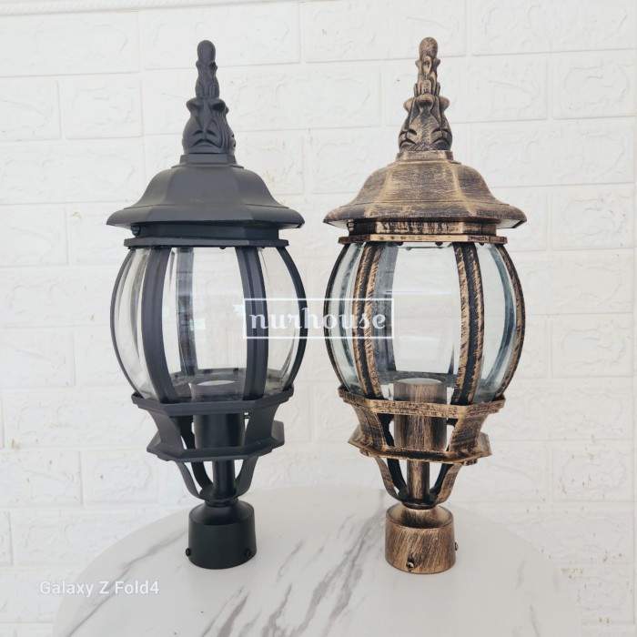 Promo Lampu Taman Pilar Pagar Tiang Klasik Antik 5003 Outdoor Tiang Berkualitas