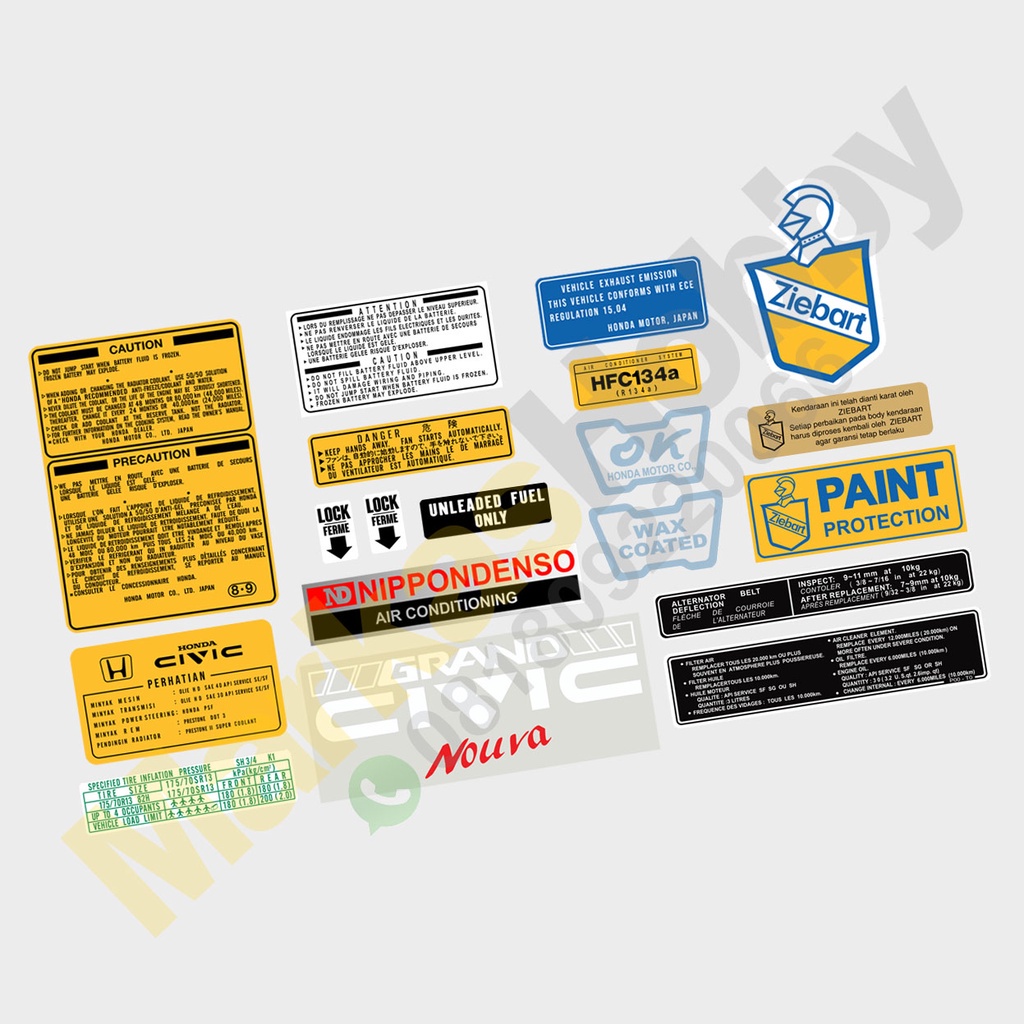 Sticker Civic LX Nouva Set