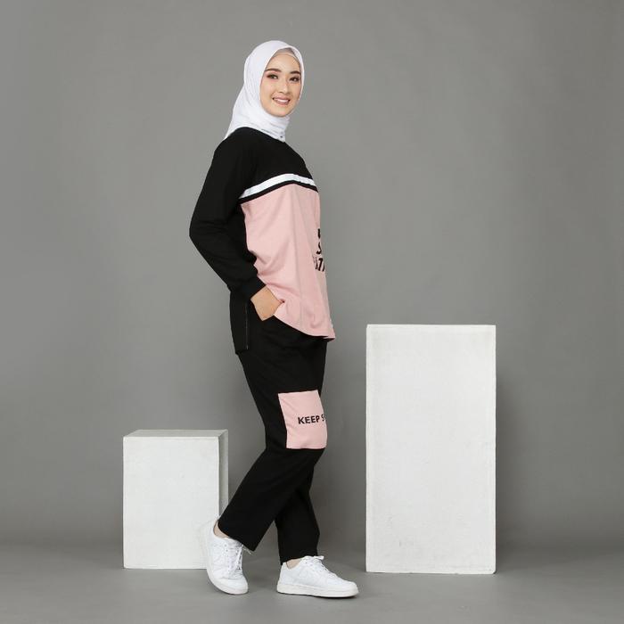 JTTOP" SETELAN OLAHRAGA WANITA JUMBO - BAJU OLAHRAGA WANITA MUSLIM- SETELAN GOWES LARI MUSLIM CELANA