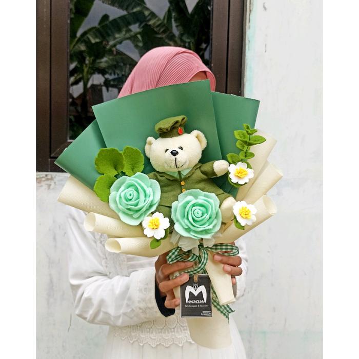 Buket Boneka Tni - Buket Boneka Profesi - Buket Boneka Wisuda - Ruby Terbaru