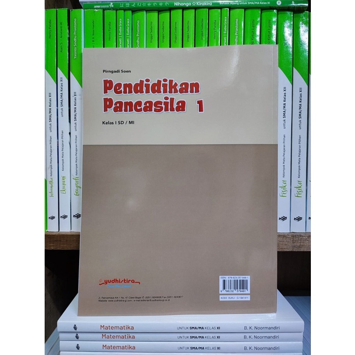 

terbaru !!! buku pendidikan pancasila revisi kelas 1 2 4 5 kurikulum merdeka yudhistira ready
