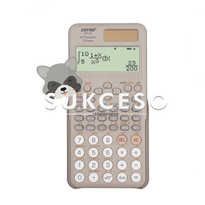 

Jual [READY] Joyko Calculator CC-61 Kalkulator Scientific 417 Functions