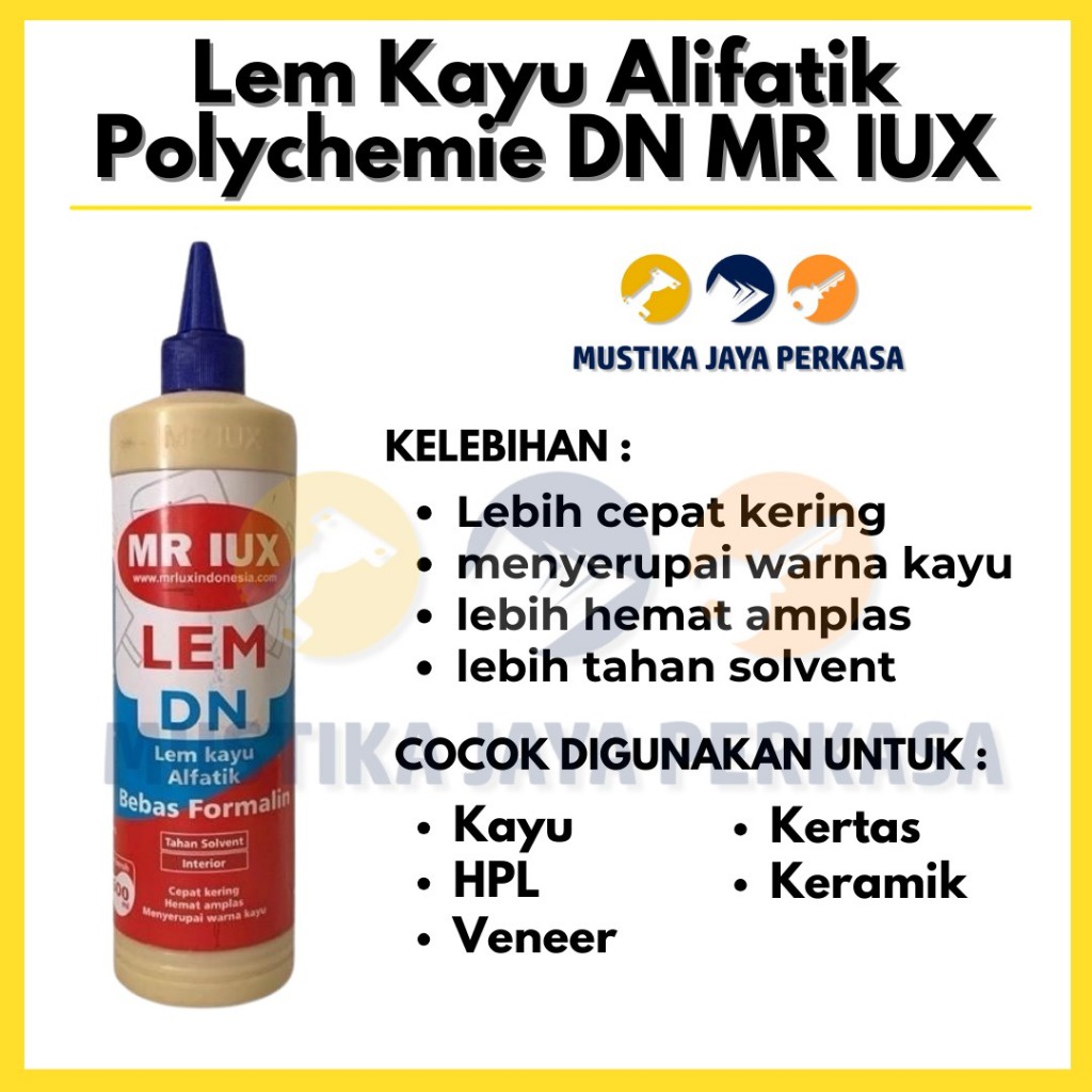 

Lem Kayu Putih Aliphatic Super Kuat Power Glue Lem PVC