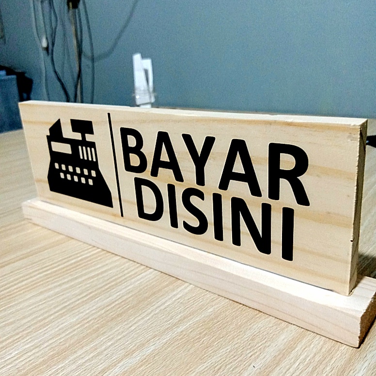 

Papan Tanda Meja "Bayar Disini" Papan Tanda, Sign Board