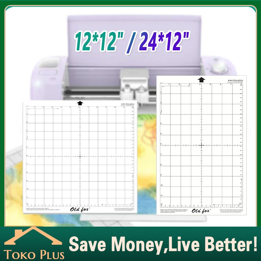 

Cutting Mat Transparent Adhesive Mat with Measuring Grid utk Silhouette Cameo 12 * 12 Inch 24* 12