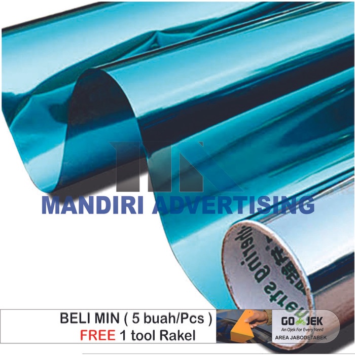 Kaca film Oay/kaca film sparta/kaca film cermin/ silver Blue 1 Roll
