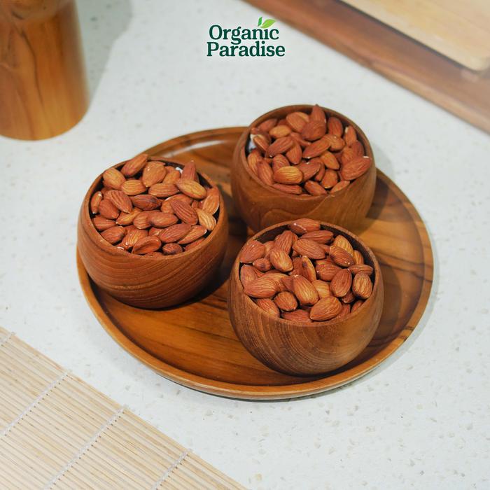 

terbaru !!! roasted almond 1 kg / kacang almond panggang 1 kg organic paradise ready