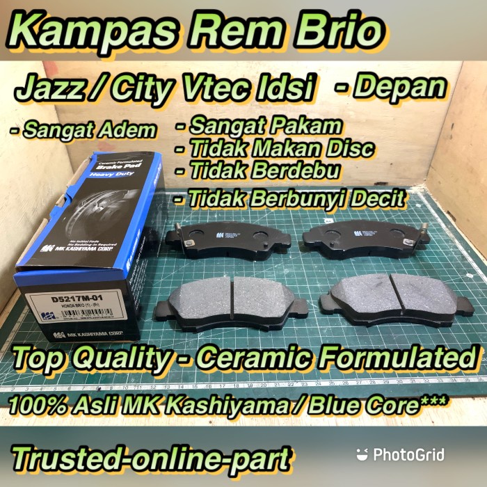 Kampas rem Jazz City Brio Vtec Idsi 100% Asli MK Biru