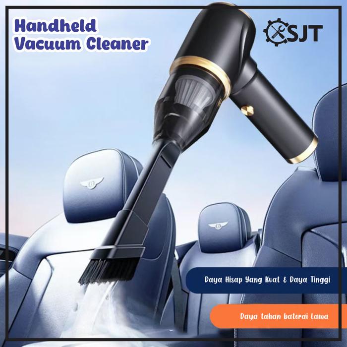 Sjt - Alat Penyedot Debu Mobil Kasur Vacuum Cleaner Portable High Pressure 15000 Pa 4000 Mah Bulu