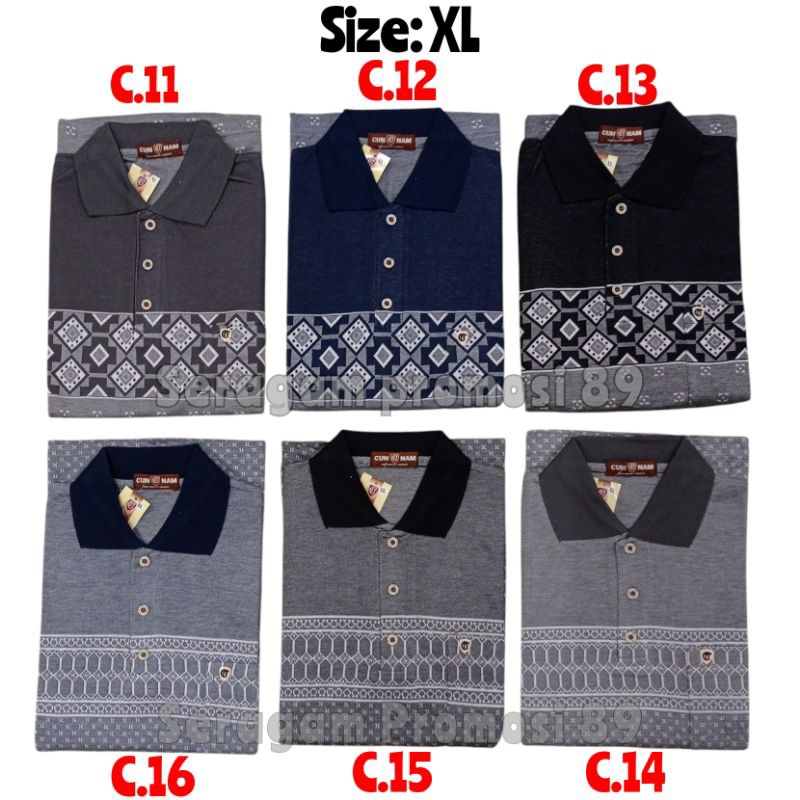 PROMO / Kaos Kerah Corak Pria dewasa Bahan Katun / Kaos Poloshirt Katun Pria / Kaos Kerah Ada