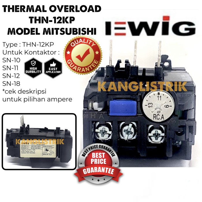 JT READY THERMAL OVERLOAD THN12KP / OVERLOAD THN-12KP EWIG