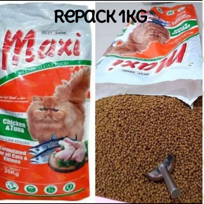 Ready Maxi Cat Food Repack 1Kg/Makanan Kucing Maxi Cat/Kitten 1Kg