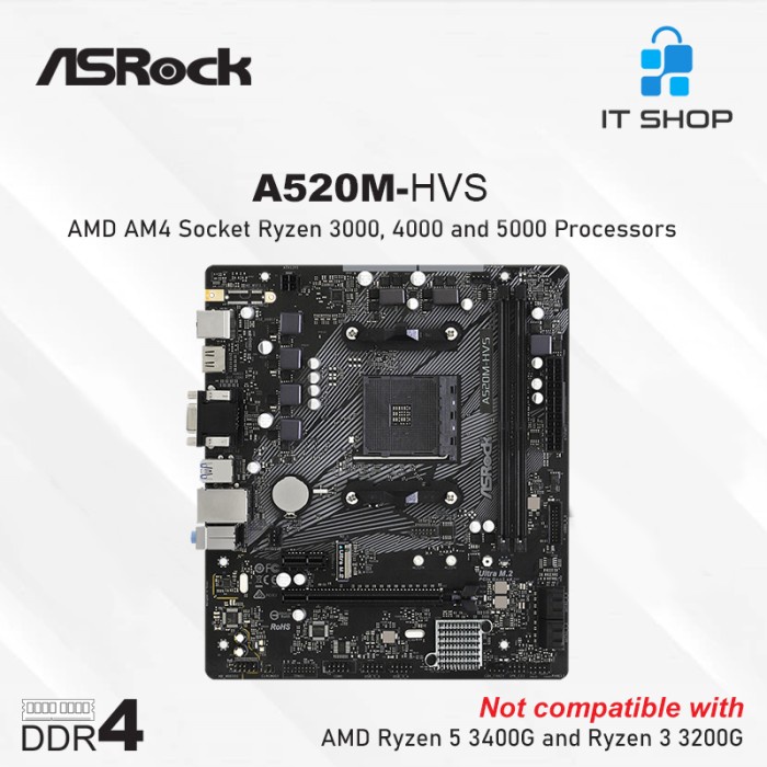 Motherboard Asrock A520M-HVS Terlaris